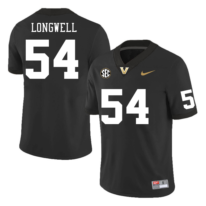Vanderbilt Commodores #54 Bryan Longwell College Football Jerseys Sale Stitched-Black